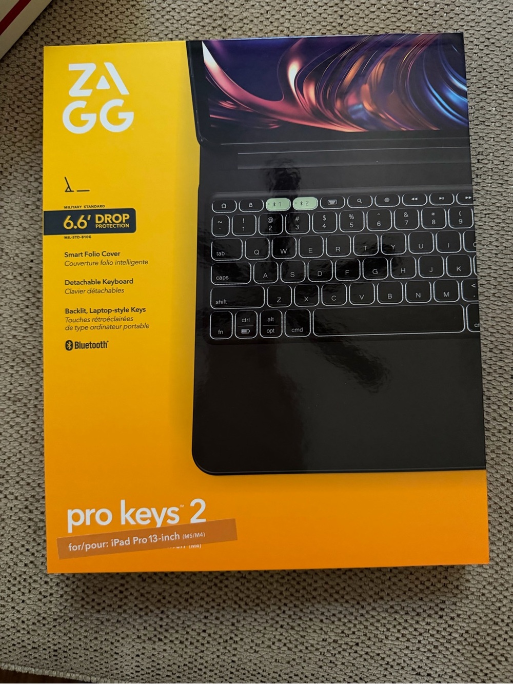 ZAGG Pro Keys 2 Detachable Keyboard Case for iPad Pro 13-inch - Black